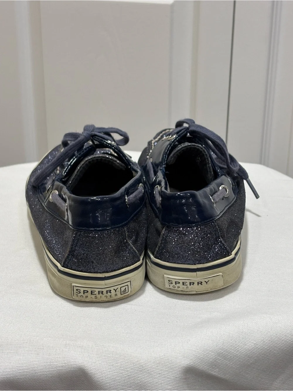 Sperry Top-Sider Navy Glitter Boat Shoes | Women’s 8M